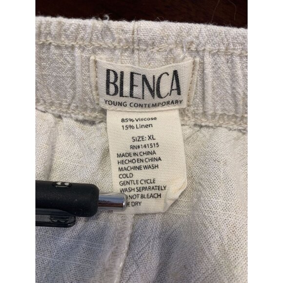 Blenca XL Linen Lightweight Wide Leg Castal Grandma Pants Minimalist - Picture 4 of 7